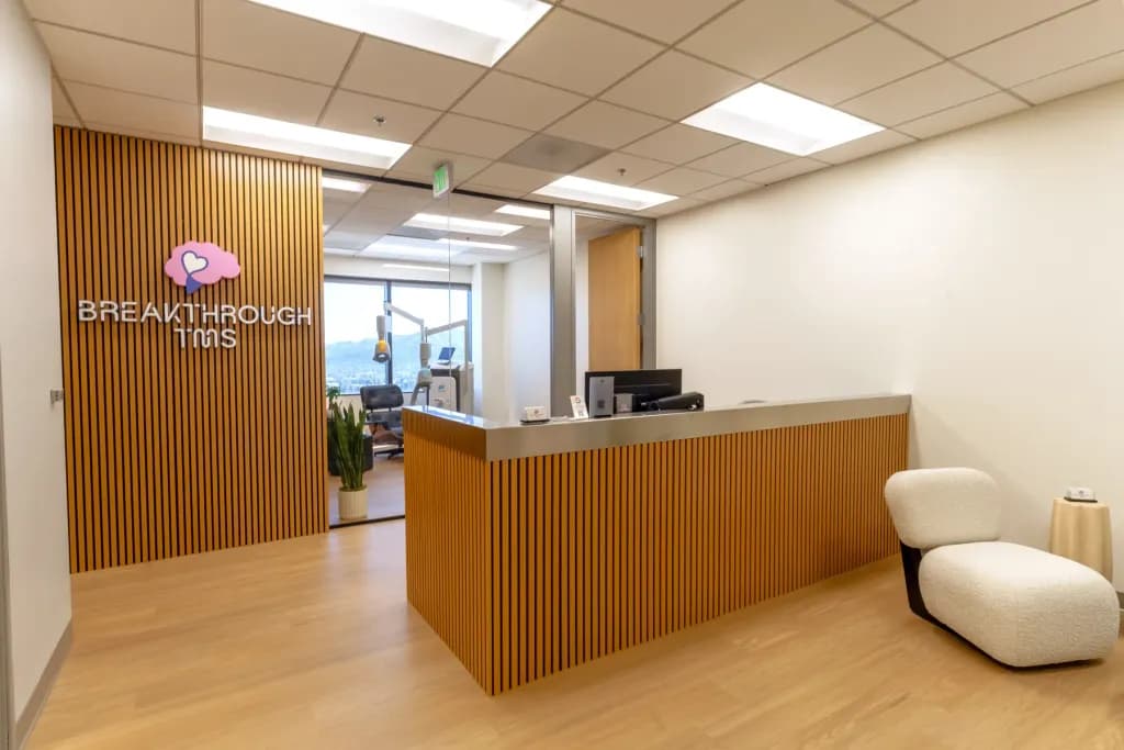 Breakthrough TMS reception area in Glendale